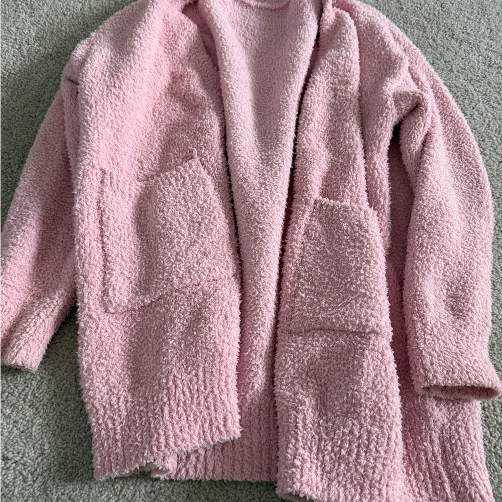 SHEIN Soft Pink Cardigan Sweater